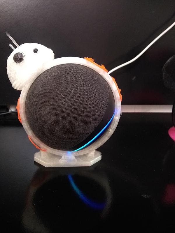 Suporte Alexa Echo Dot 4a e 5a Geração BB-8 Star Wars