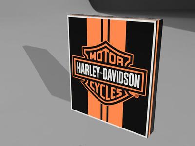 Harley Davidson LED LIGHTBOX Classic Orange Strip 