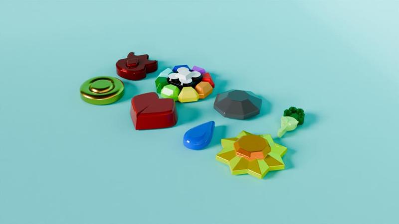 Gym Badges Pokemon 4K