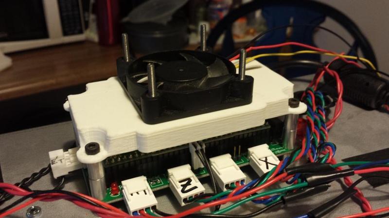 Raised Solidoodle (Sanguinololu) Cover with 50mm Fan Mount