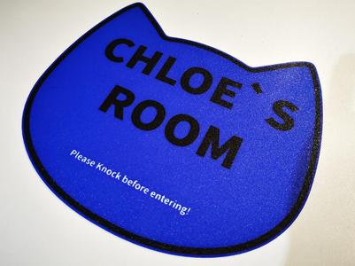 Cat Shaped Door sign for kids