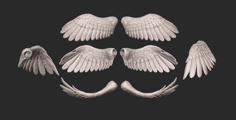 wings for art dolls, occamy wings