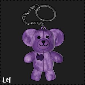 zombie teddy bear keychain