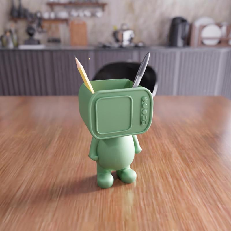 3D Cartoon Pen Holder STL File - 411