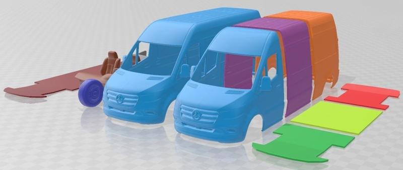 Mercedes Benz Sprinter Panel L2H2 2019 Printable Van
