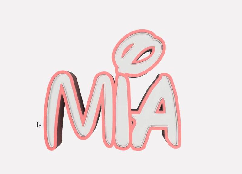 luminous name on demand: mia ecriture disney