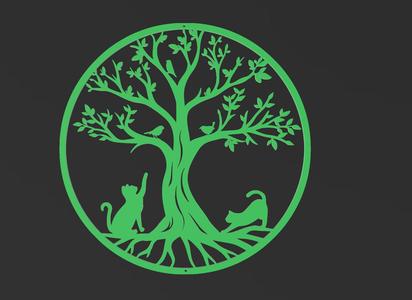 3D Model Tree of Life with Cats - Unique Printable Wall Decoration [LICENCE COMMERCIALE] : Zen Cart!, The Art of E-commerce