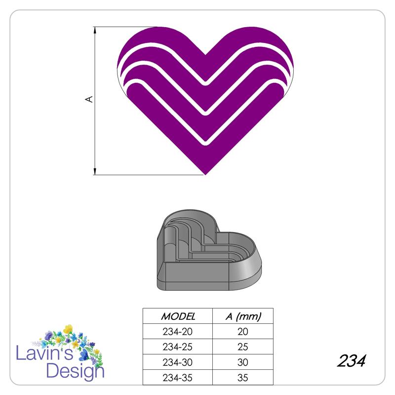 VALENTINE'S DAY /POLYMER CLAY CUTTER / HEART SHAPE / LED234