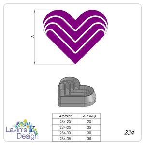 VALENTINE'S DAY /POLYMER CLAY CUTTER / HEART SHAPE / LED234