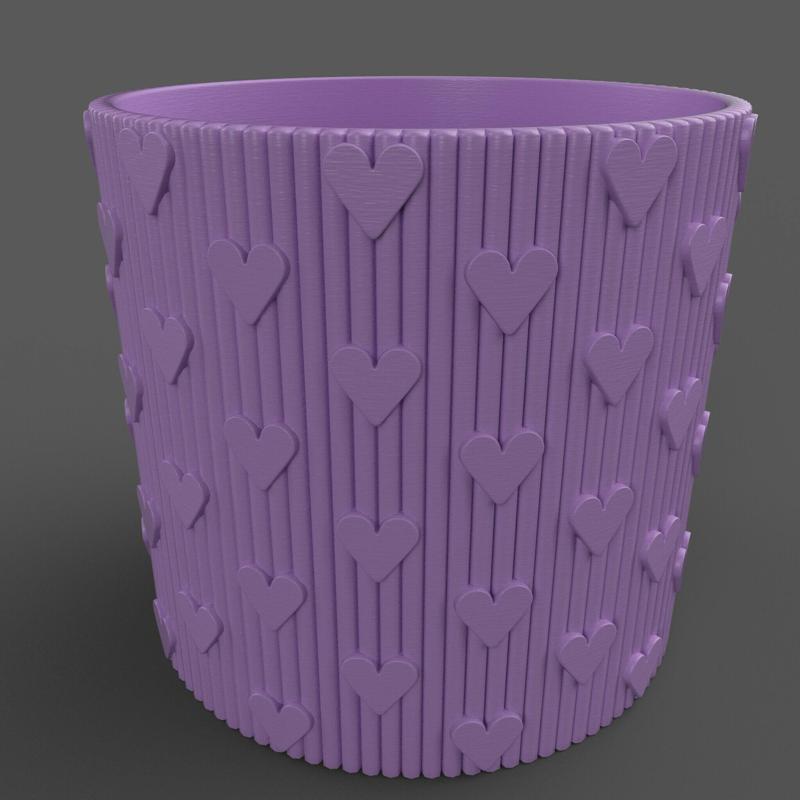 "Heartfelt Harmony: 3D Printed Planter STL for a Garden of Love"
