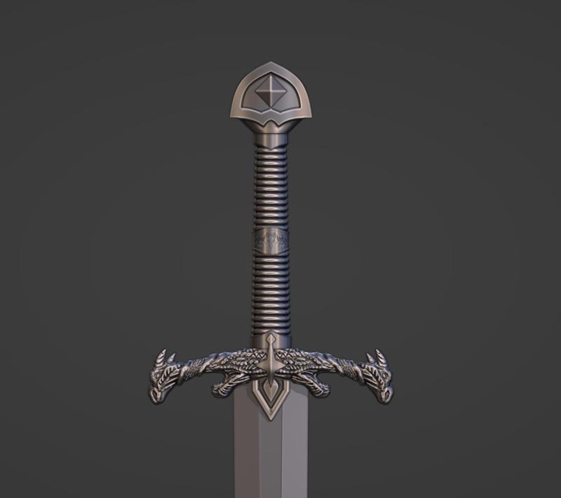 3D Model of the Blackfire Sword - "House of the Dragon".