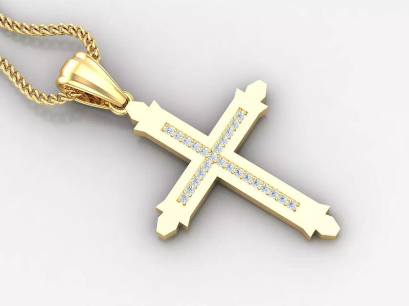 Cross Jesus Christ Pendant 4CP017 3DM STL