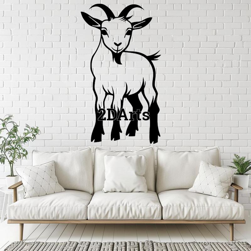 Baby Goat 2D Wall Art/Window Art - Digital STL & SVG Files for 3D Printing and Laser Cutting
