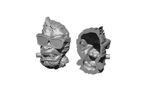 Chief Boss Alpha Soldier Animal with Sigar pendant jewelry