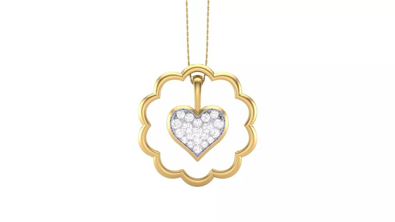 couple heart pendant