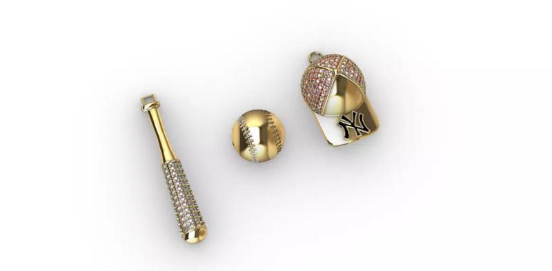 dijes- Colgantes paquete de baseball -v-