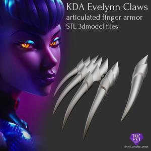 KDA Evelynn Claws league of legends 3d print cosplay stl files