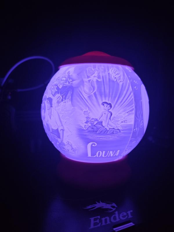 Lamp Litho The Little Mermaid with name Louna