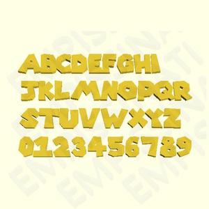 SUPER MARIO BROS - 3D LETTERS, NUMBERS AND SYMBOLS