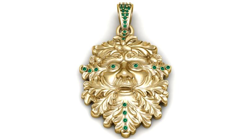 Green Man Pendant 3D Printable Model