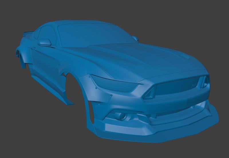RC BODY 2015 MUSTANG RTR SPEC 5 FORD 1/10 3D PRINT STL