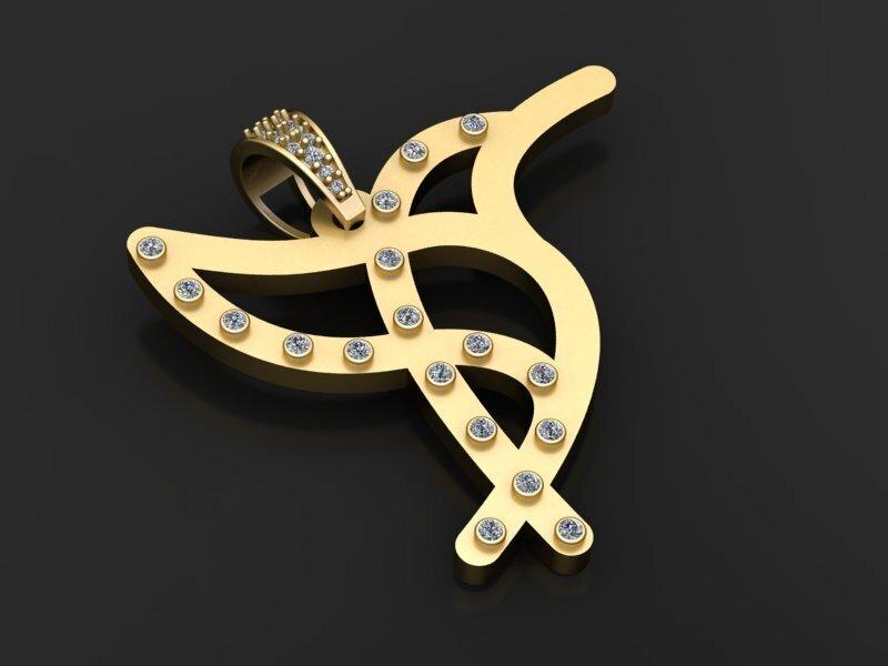 Custom-Designed Gold Pendant