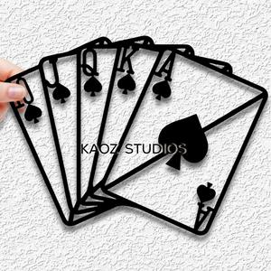 royal flush wall art ace of spades wall decor poker room decoration