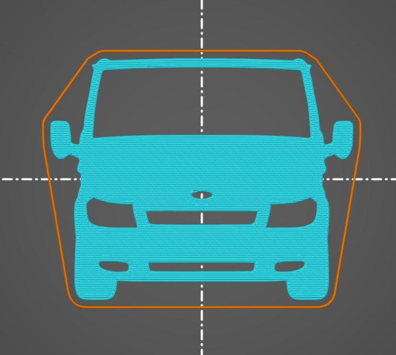 Ford Transit Van Turneo SWB 2000-2006 key silhouette
