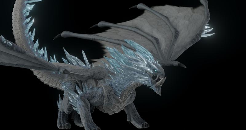 Ice Dragon - posable stl included
