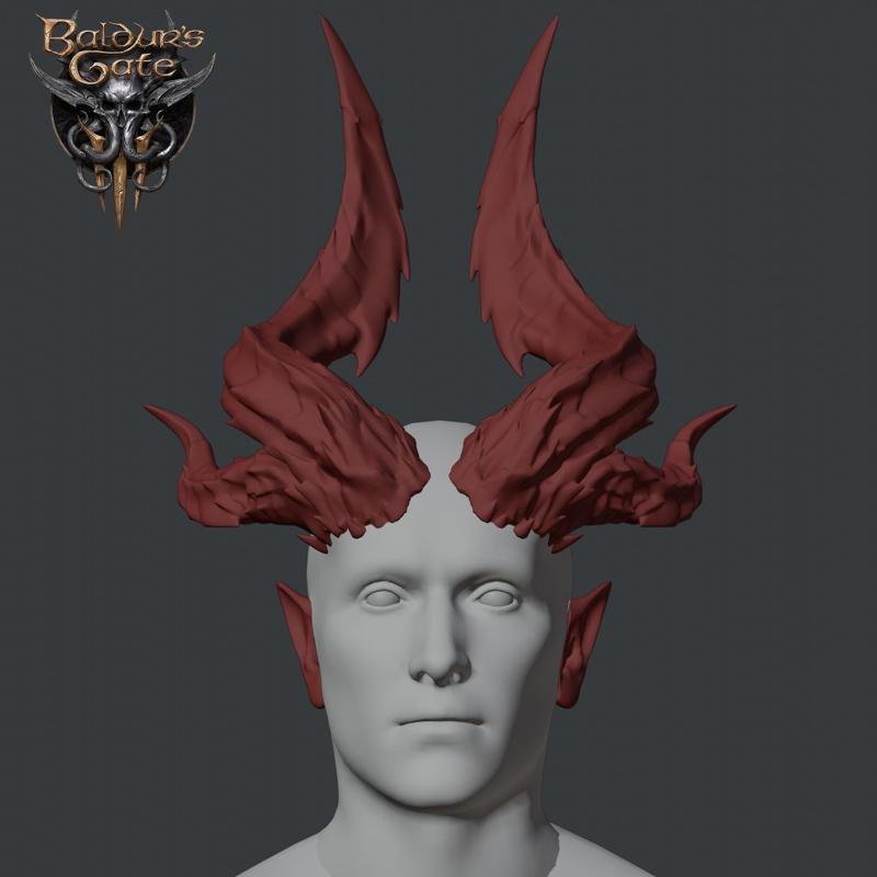 Baldur's Gate 3 Haarlep Incubus Horns And Ears Cosplay