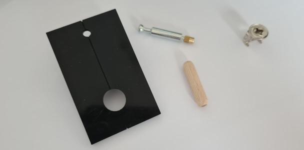 drilling jig for eccentric fittings