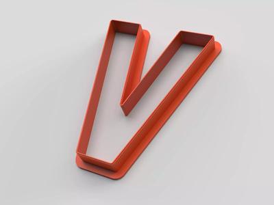 Cookie cutter - English alphabet - Letter V