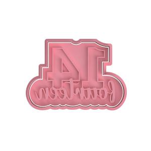 Number 14 Cookie Cutter (Embosser and Debosser included)