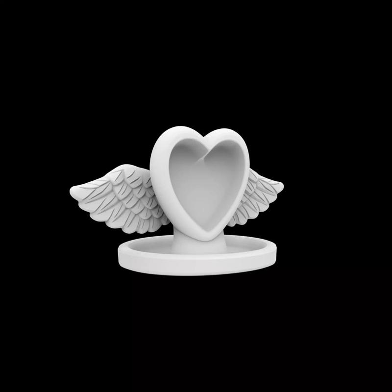 Heart with Wings Ring Holder