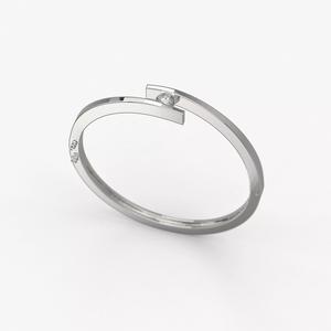 101129 Br Classic Bracelet with round gem 5mm
