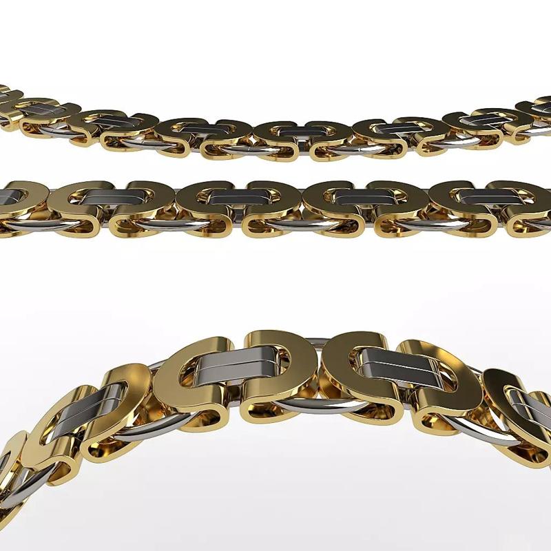 15 - 10 mm  LINK CHAIN BRACELET NECKLACE