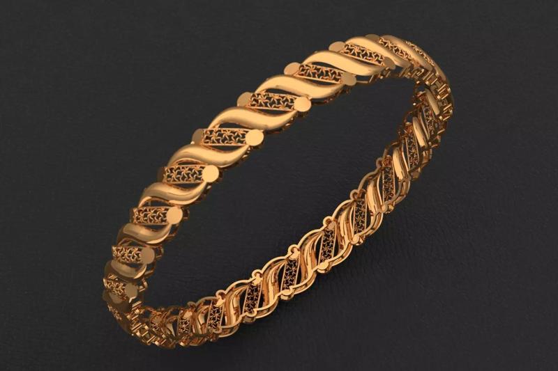 1330 Woven Spiral Bangle 61MM-9gm