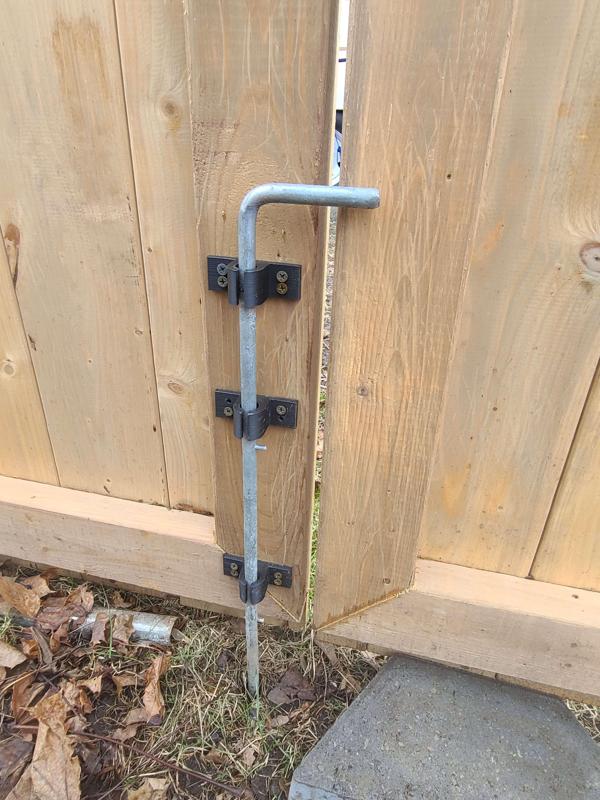 Wooden Fence Gate Cane Bolt Mounts (Gate Lock) (Chain Link Cane Bolt)