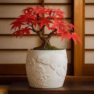 Pion Koi Fish Plant Pot with Drainage No Supports