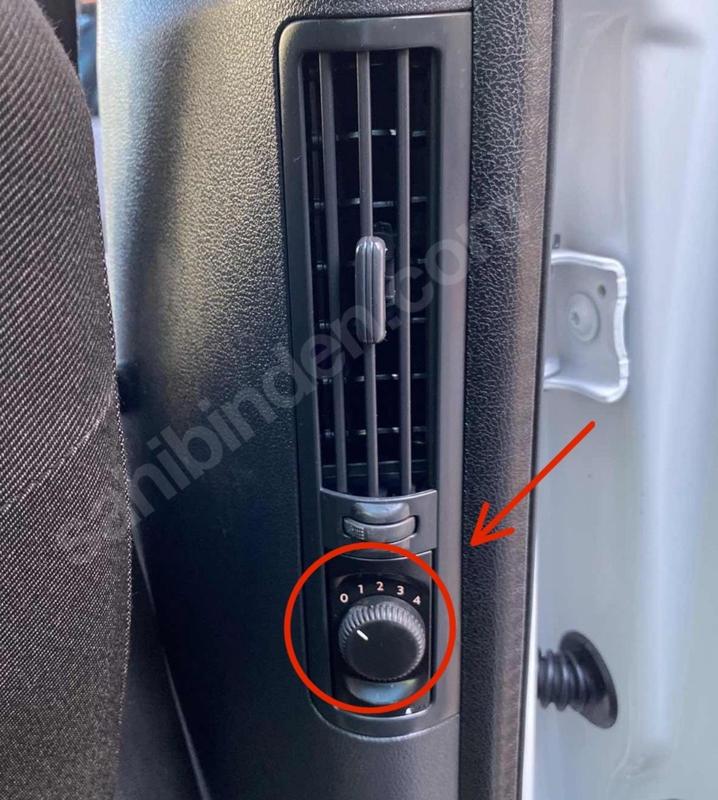 Peugeot 5008 heater stage knob