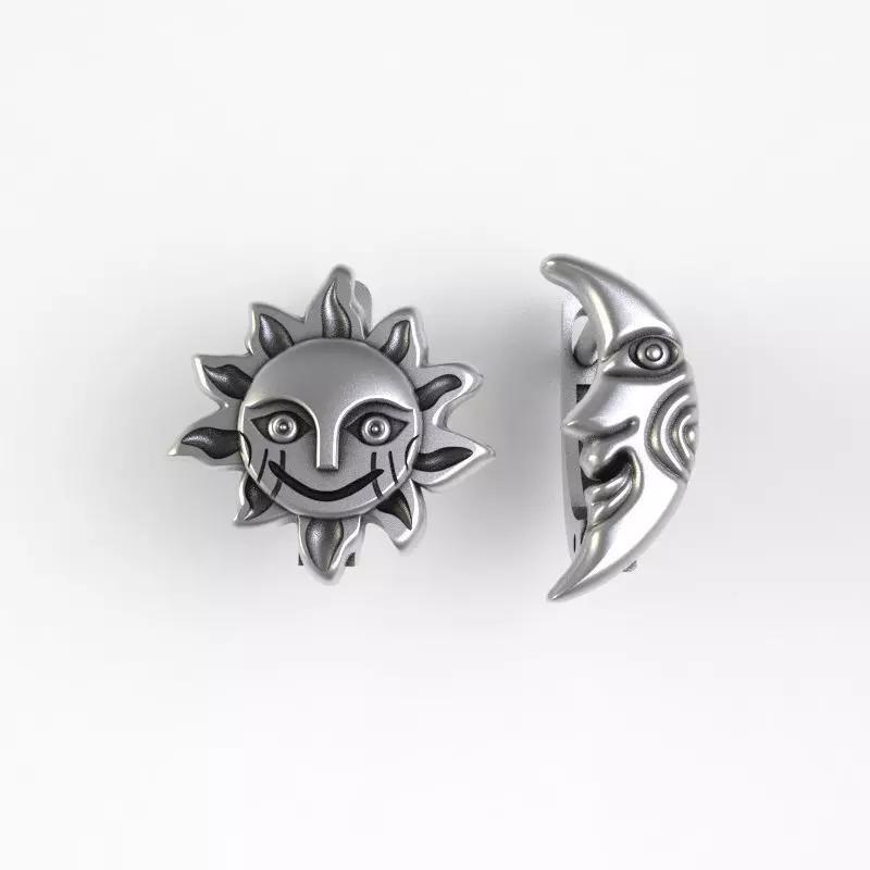 Sun and moon Earrings