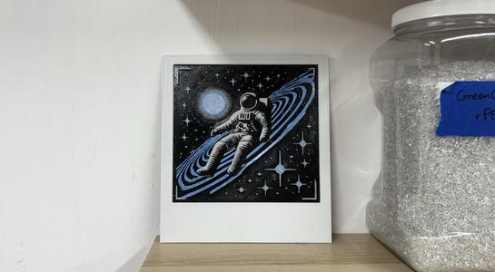 Astronaut Polariod (Multicolor art)