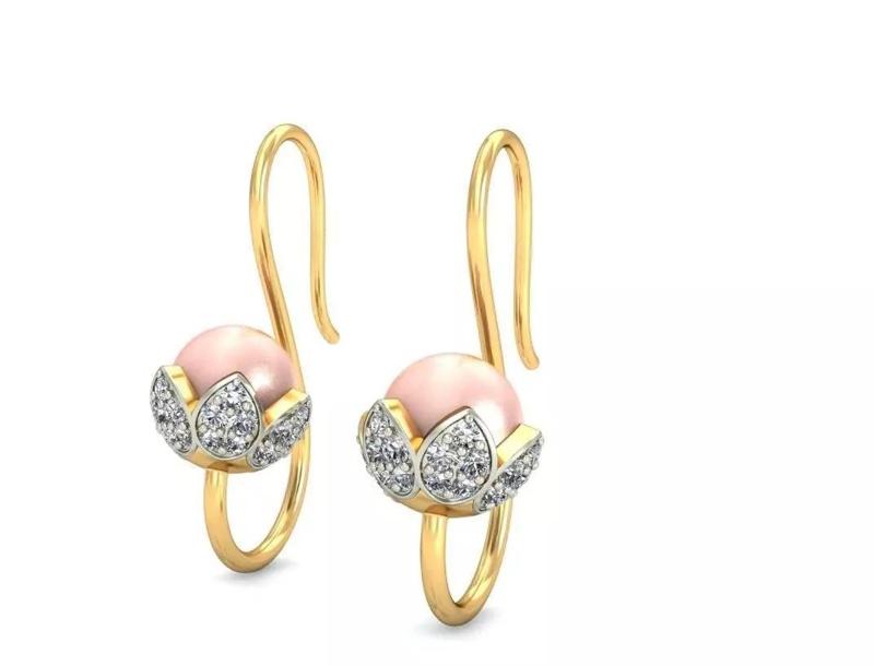 Solitaire Flower Earrings 3Dm STL OBJ FBX Render Details