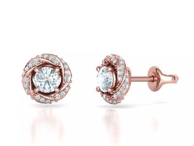Stud Earrings Half Carat Stone Bespoke Studs