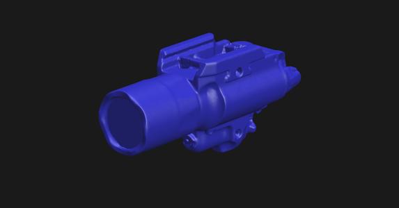 SUREFIRE X400 ULTRA - WITH LASER - Firearm Mounted Light - REAL SIZE 3D SCAN - HIGH QUALITY