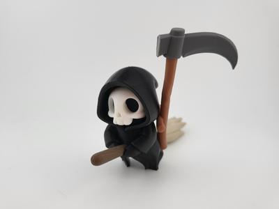 Grim Reaper with broom Skeleton Action Figure