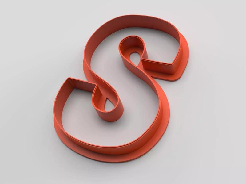 Cookie cutter - English alphabet - Letter S