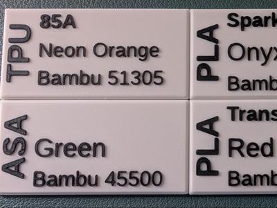 Tags for all current Bambu Filament