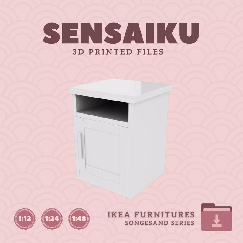 SONGESAND Nightstand for Miniature Dollhouse - IKEA - 3D Print