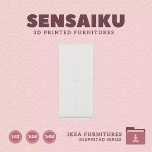 KLEPPSTAD Wardrobe with Doors for Dollhouse IKEA 3D Print
